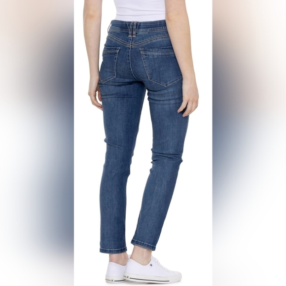 Democracy Destructed Ankle Jeans - Mid Rise, Destructed Blue, 10 New With Tags - Picture 2 of 9